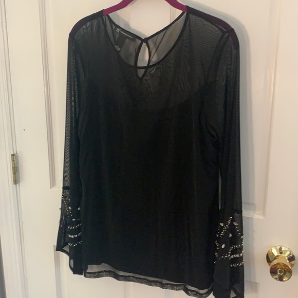 INC International Concepts Tops - Black sheer top